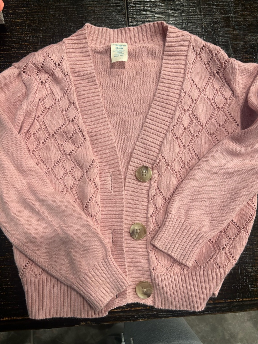 Girls Button Cardigan Sweater